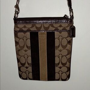 Coach Brown and Tan Crossbody Bag